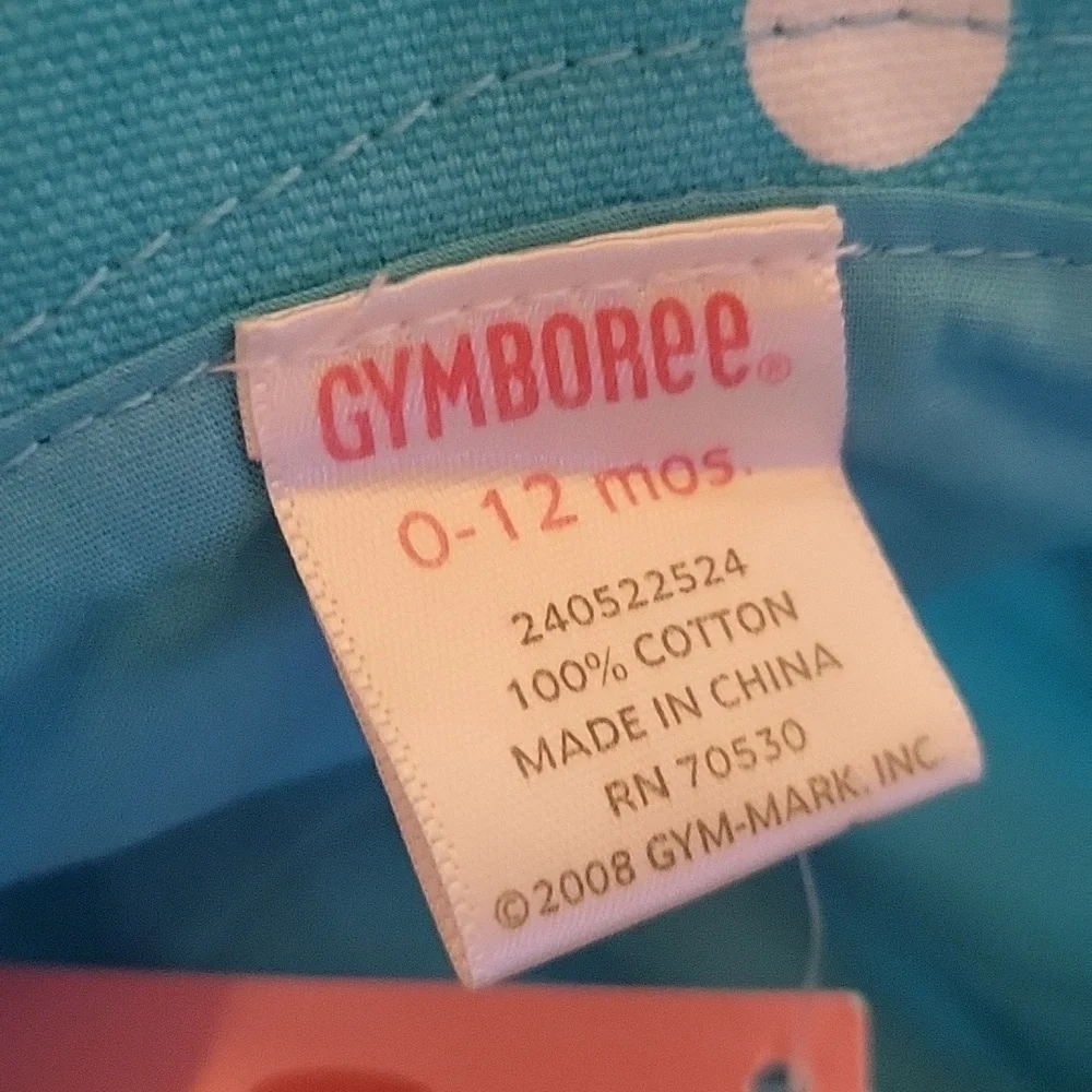 Gymboree Wide Brim Sunhat Age 0 to 9 Months, New